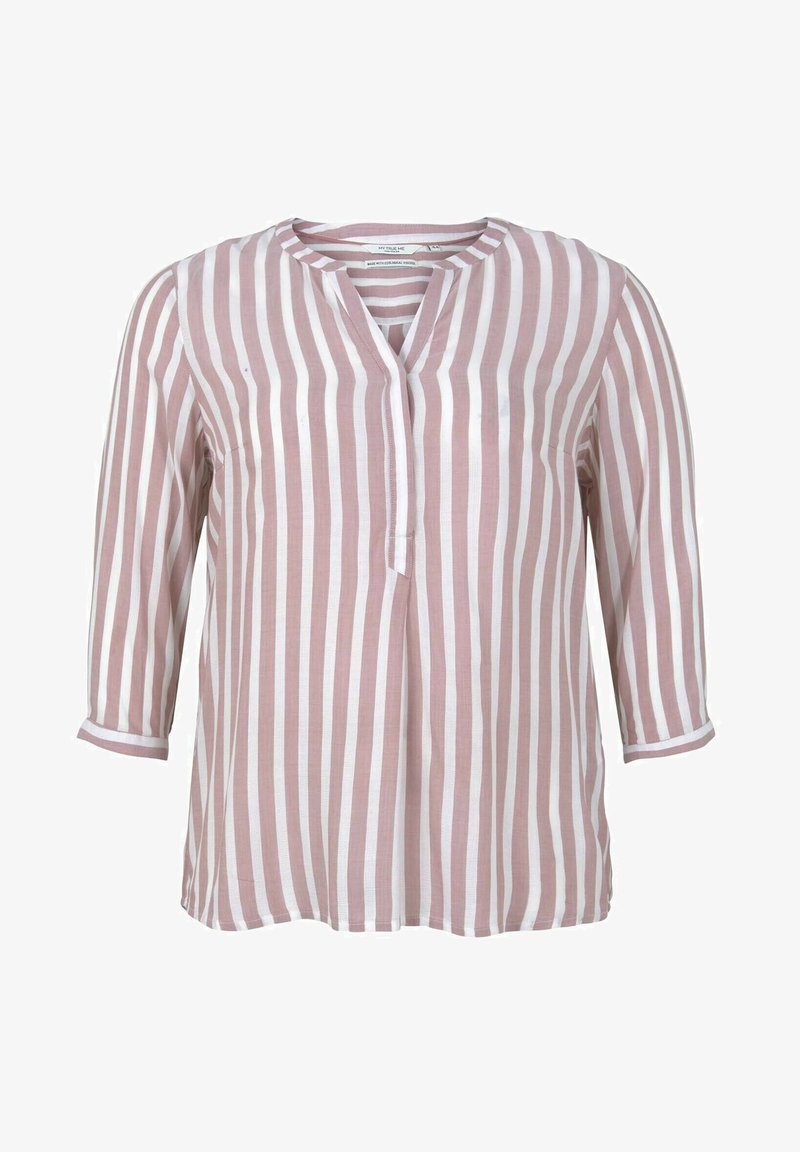 MY TRUE ME TOM TAILOR BLOUSE STRIPED - Bluse - Bleu/white