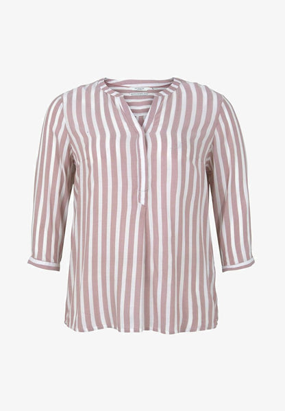 MY TRUE ME TOM TAILOR BLOUSE STRIPED - Bluse - Bleu/white