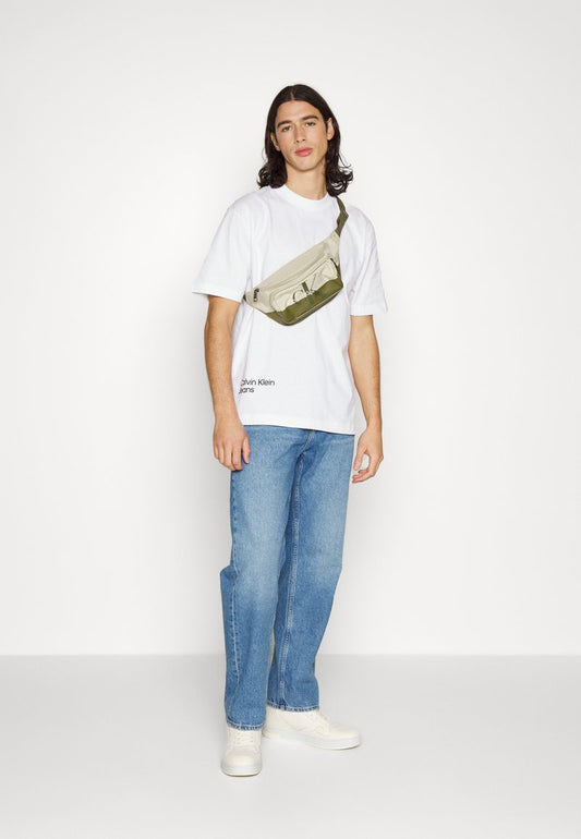 Calvin Klein Jeans BLURRED COLORED ADDRESS TEE - T-Shirt Print - Bright White