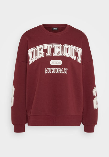ONLY Petite ONLVICTORY O NECK - Sweatshirt - Cabernet