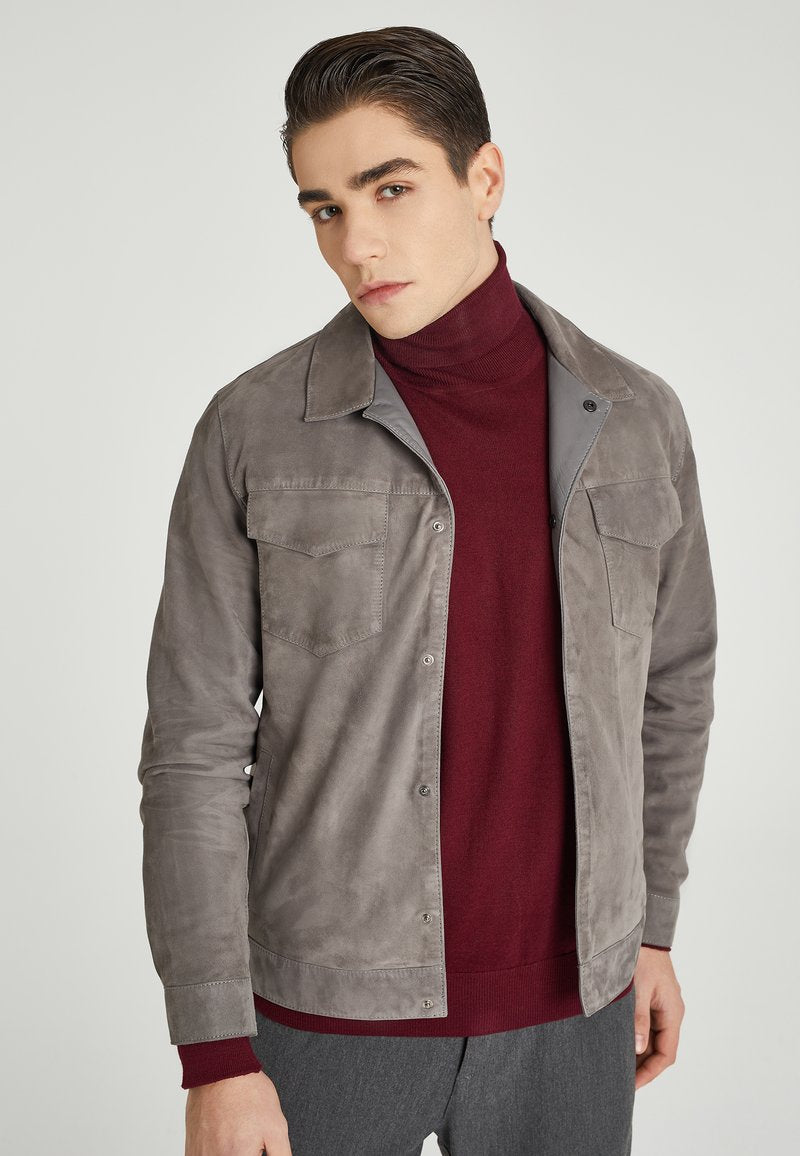  Lederjacke - Grey