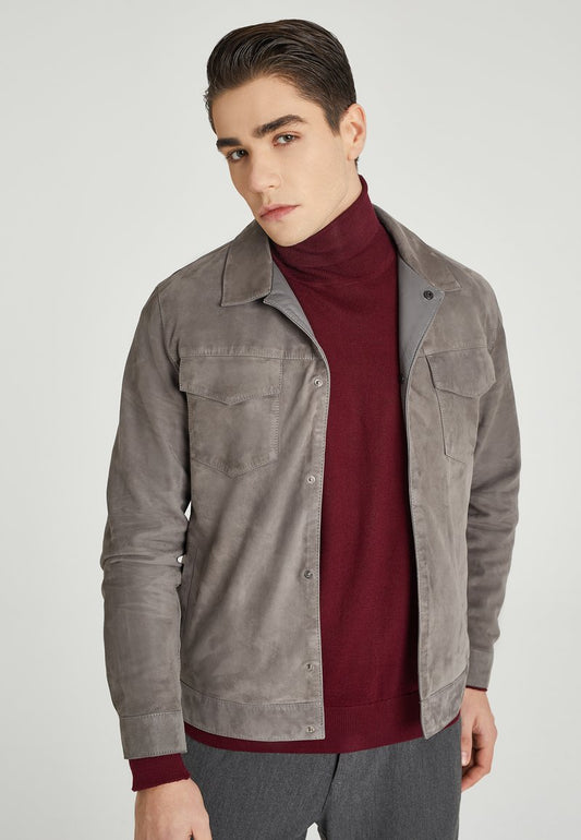  Lederjacke - Grey