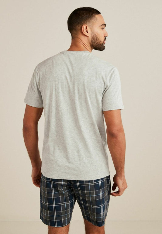 Next LIGHTWEIGHT SETS 2 PACK - Nachtwäsche Set - Navy Blue/grey Check