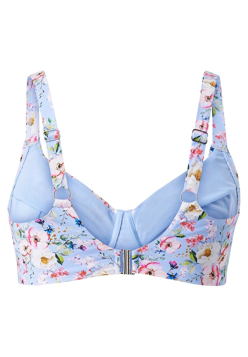  SHIRLEY - Bikini-Top - Blau Geblümt
