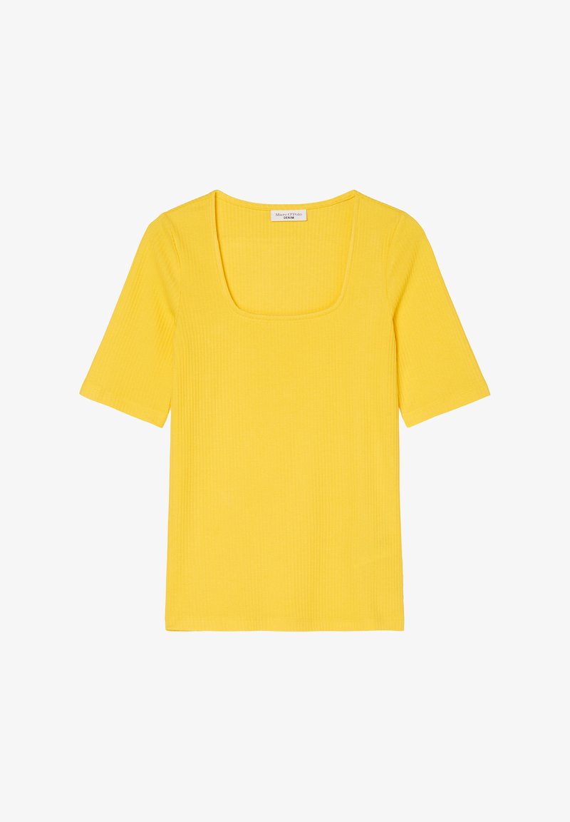 Marc O'Polo DENIM MODERN HALFSLEEVE SQUARE NECKLINE - T-Shirt Basic - Cream Gold