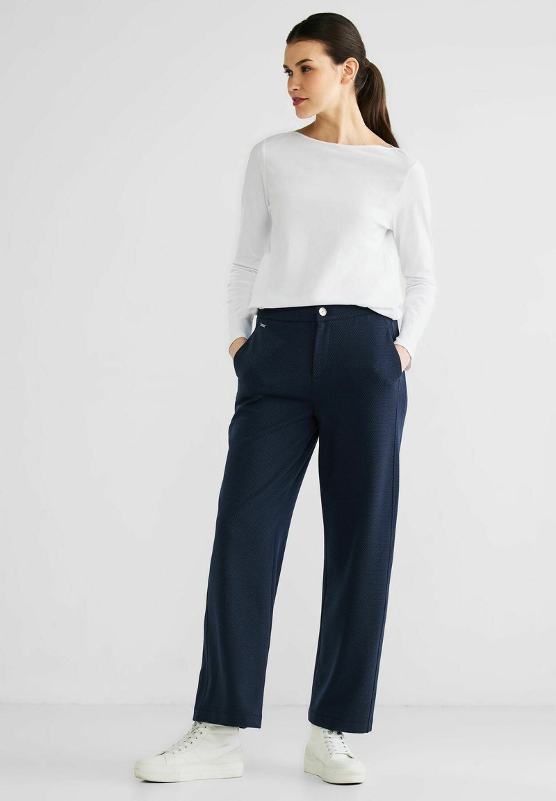 STREET ONE CASUAL FIT - Stoffhose - Blau