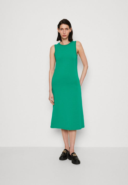 Marc O'Polo SLEEVE LESS EASY FIT - Jerseykleid - Vivid Green
