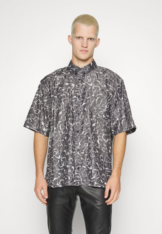 PRINTED RELAXED SHORT SLEEVE - Hemd - Silver
