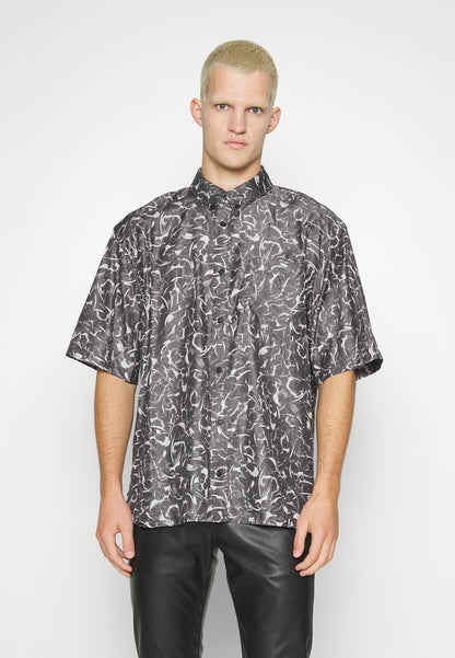  PRINTED RELAXED SHORT SLEEVE - Hemd - Silver