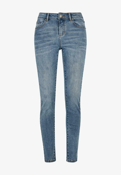 URBAN CLASSICS MID WAIST - Jeans Skinny Fit - Midstone Washed