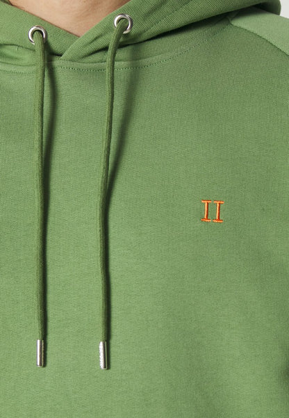 Les Deux NØRREGAARD HOODIE - Kapuzenpullover - Vineyard Green/orange