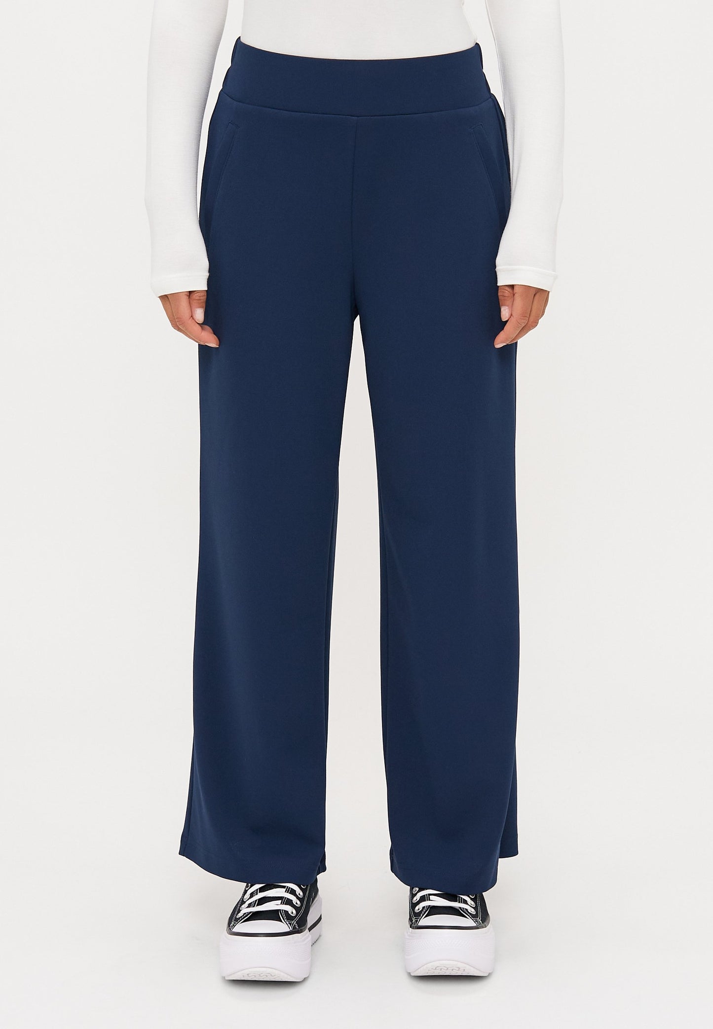 ONLY Petite ONLEVI LIFE WIDE - Trousers - Naval Academy