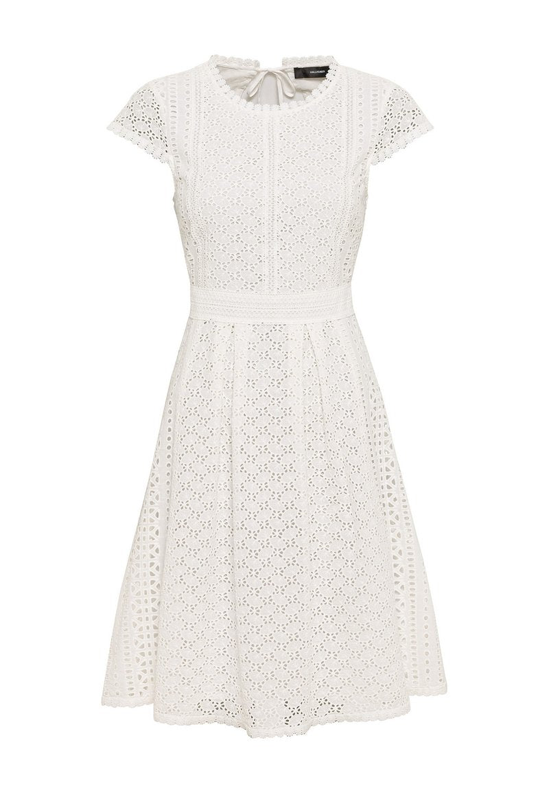  KNIELANGES MIT RÜCKEN-CUT-OUT - Freizeitkleid - Offwhite