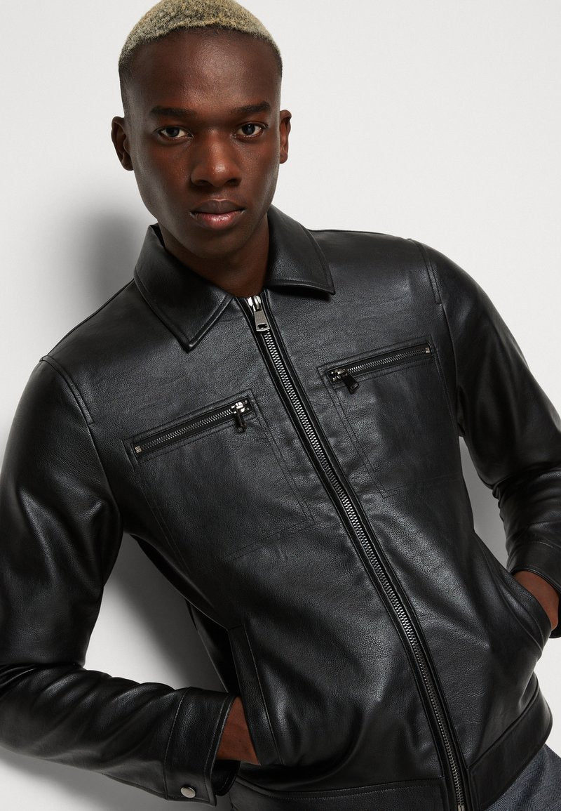 Redefined Rebel RRSTEFAN JACKET - Kunstlederjacke - Black