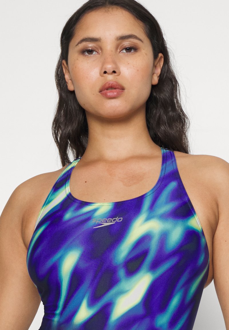 Speedo Badeanzug - Black/chroma Blue/aquarium