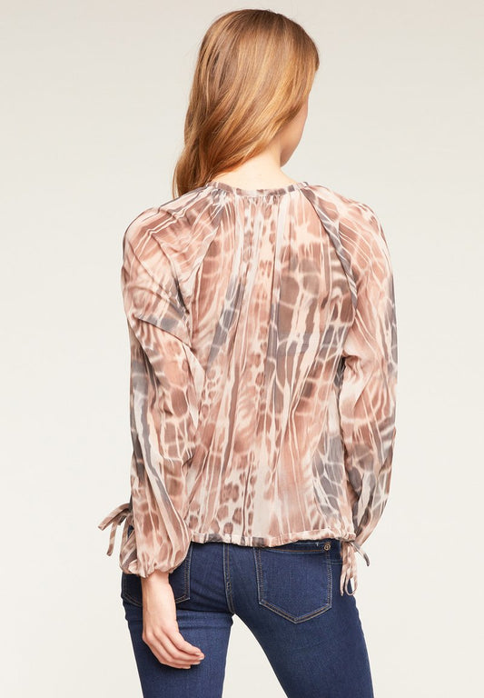  FLUIDA FANTASIA ANIMALIER - Bluse - Marrone