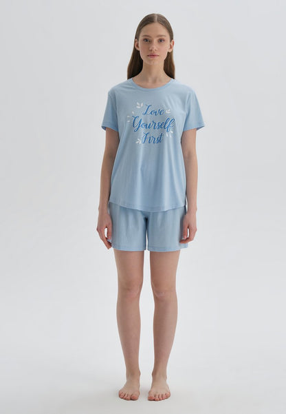  Nachtwäsche Set - Light Blue