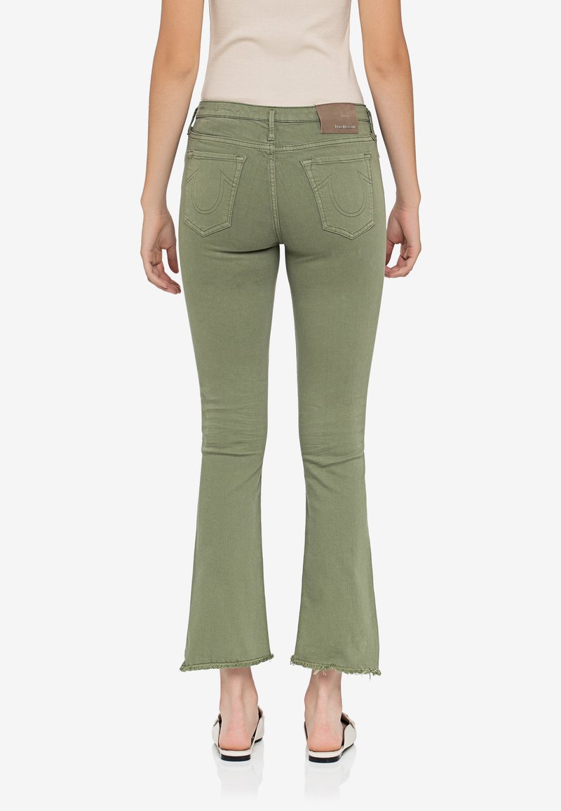 True Religion HALLE KICK FLARE - Flared Jeans - Wasabi Green