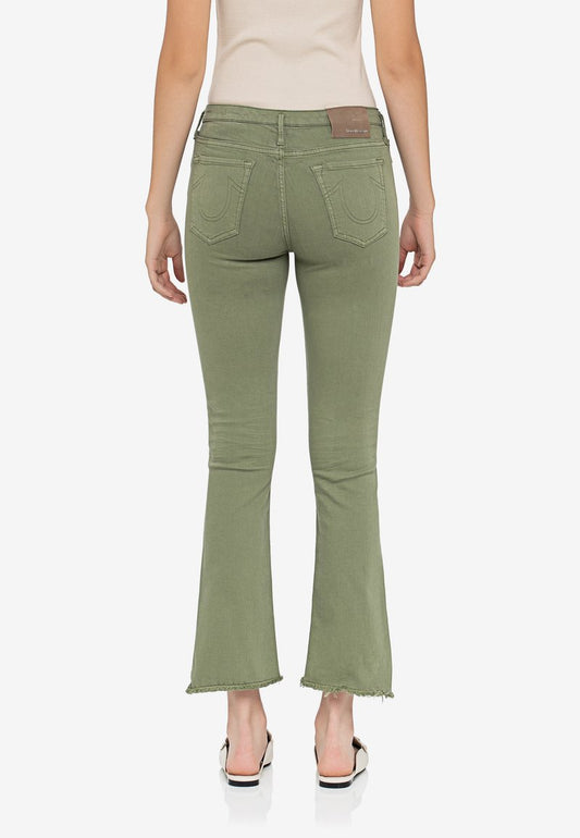 True Religion HALLE KICK FLARE - Flared Jeans - Wasabi Green