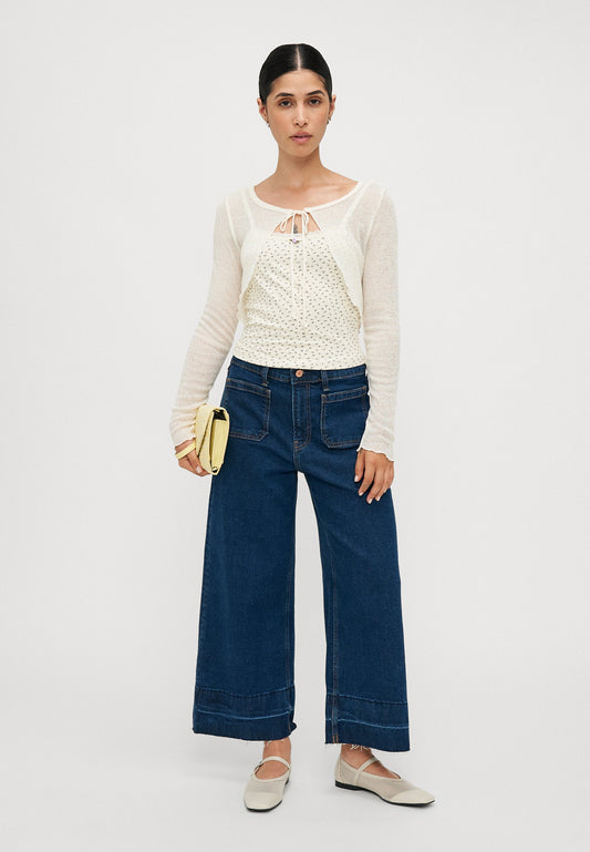 ONLY Petite ONLLEMONE DOUBLE - Long Sleeved Top - Egret