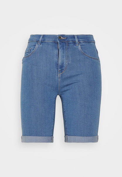 ONLY ONLRAIN LIFE MID LONG - Jeans Shorts - Black