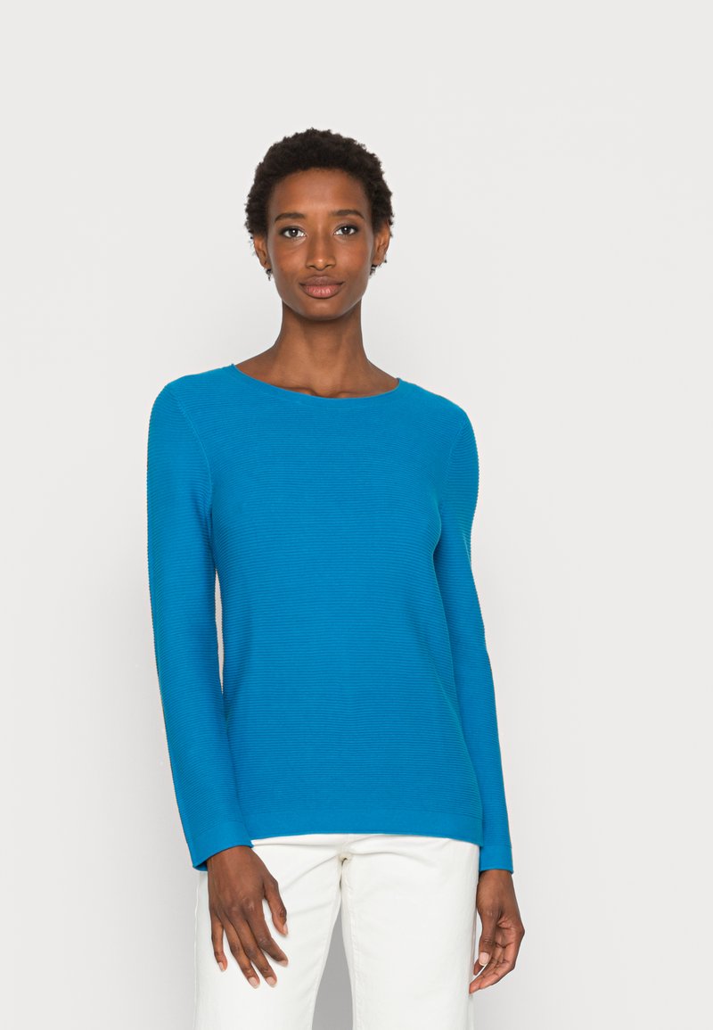 Tom Tailor NEW OTTOMAN - Strickpullover - Sublime Teal Blue