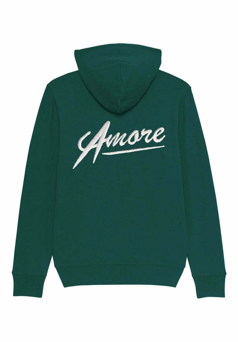  AMORE BACK EMBROIDERY UNISEX CLASSIC ZIPPED - Sweatjacke - Dark Green