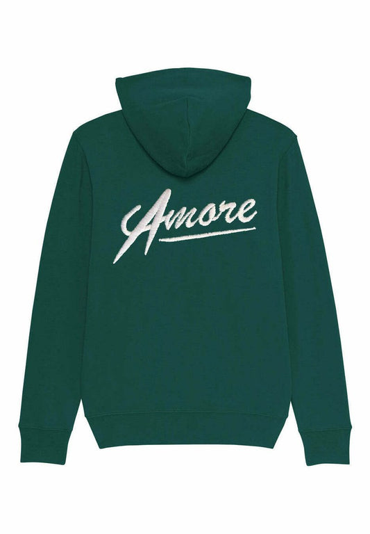  AMORE BACK EMBROIDERY UNISEX CLASSIC ZIPPED - Sweatjacke - Dark Green