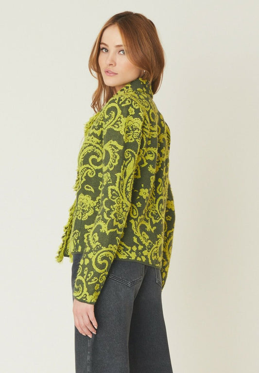 Manila Grace CON FRANGE - Blazer - Militare