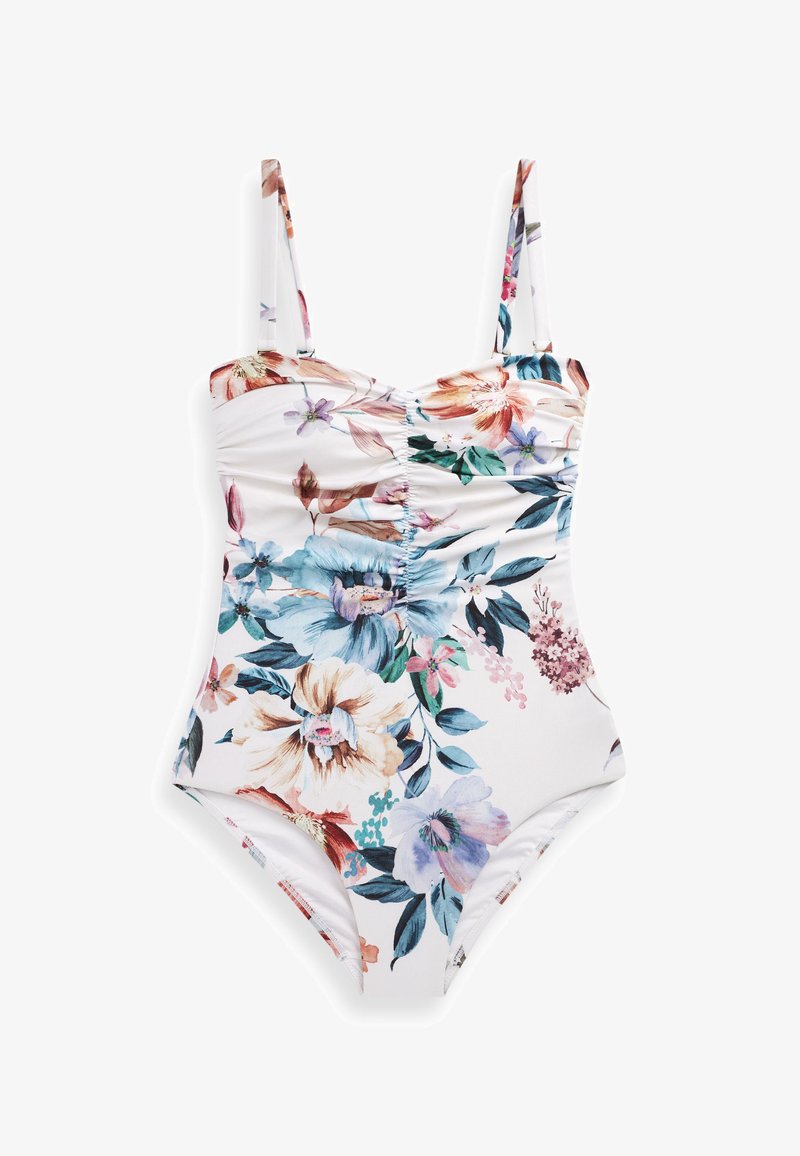 Next BANDEAU TUMMY CONTROL STANDARD - Badeanzug - White Floral