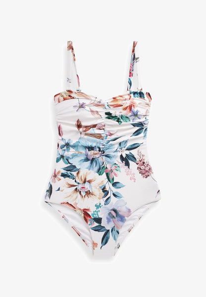 Next BANDEAU TUMMY CONTROL STANDARD - Badeanzug - White Floral