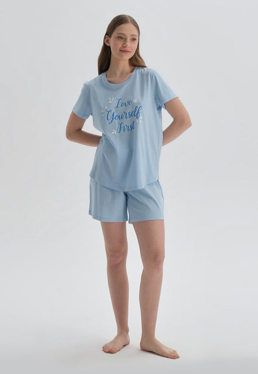  Nachtwäsche Set - Light Blue