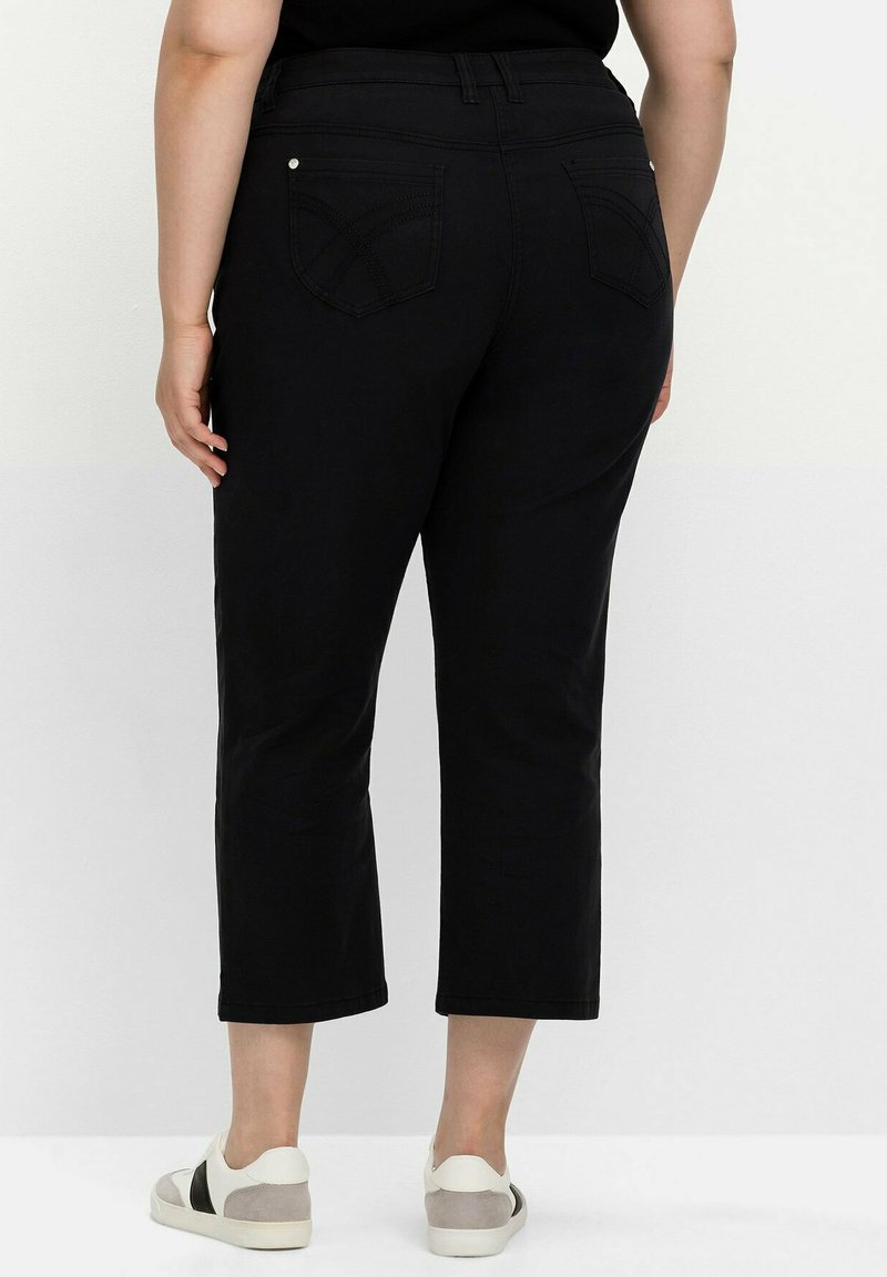 Sheego TWILL - Stoffhose - Schwarz
