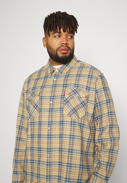  BIG RELAXED FIT WESTERN - Hemd - Beige/blue