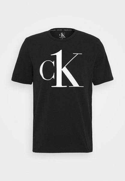CALVIN KLEIN UNDERWEAR GRAPHIC TEES CREW NECK - Nachtwäsche Shirt - Black