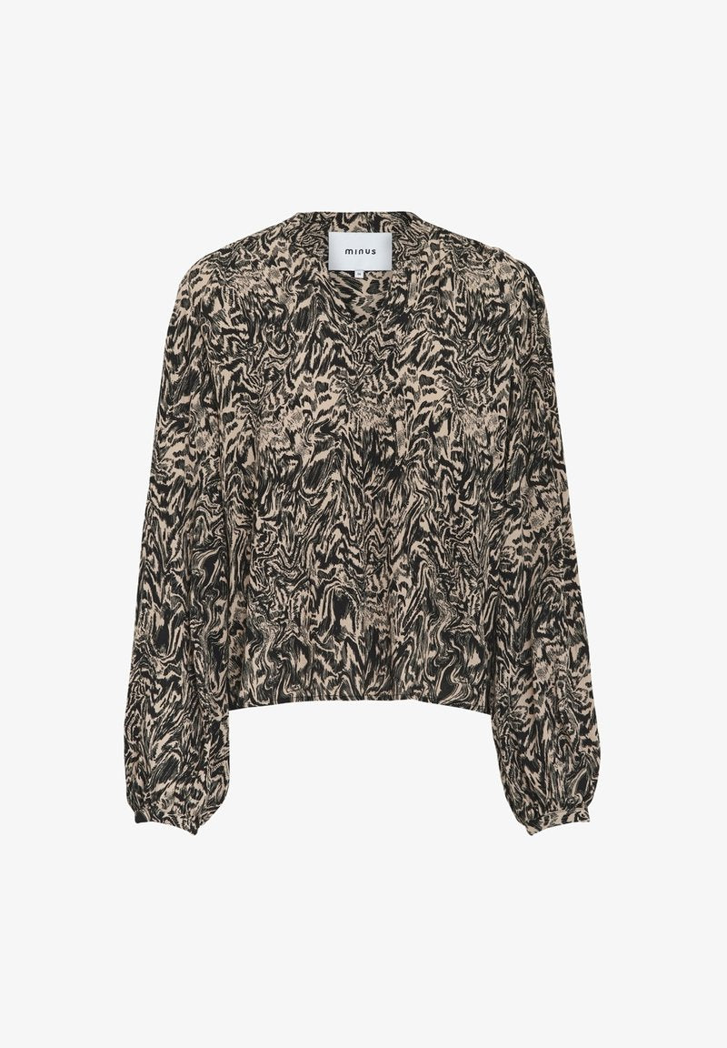 Minus JUVIA - Bluse - Wood Smoke Swirl Print