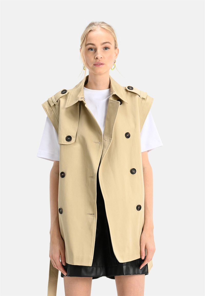  SLEEVELESS TRENCHCOAT - Weste - Sand
