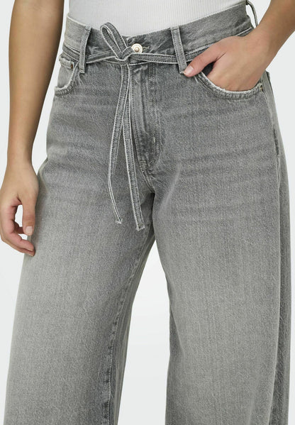 ONLY BALLON SCHNITT MITTLERE TAILLE - Wide Leg - Medium Grey Denim