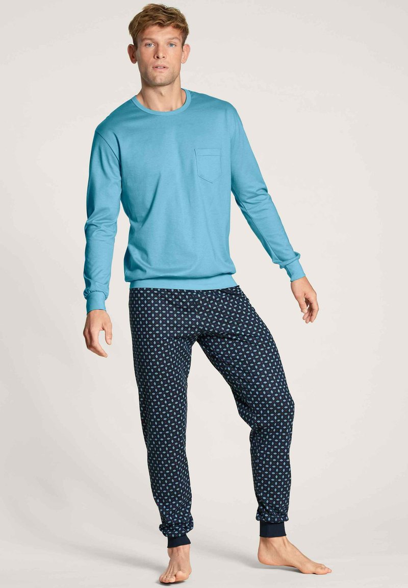 Calida BÜNDCHEN - Nachtwäsche Set - Dolphin Blue
