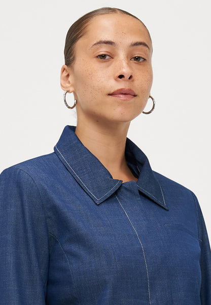 ONLY Petite ONLJINA STITCH JACKET - Denim Jacket - Naval Academy