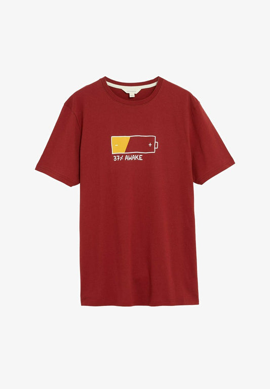 Marks & Spencer BATTERY GRAPHIC - Nachtwäsche Shirt - Russet