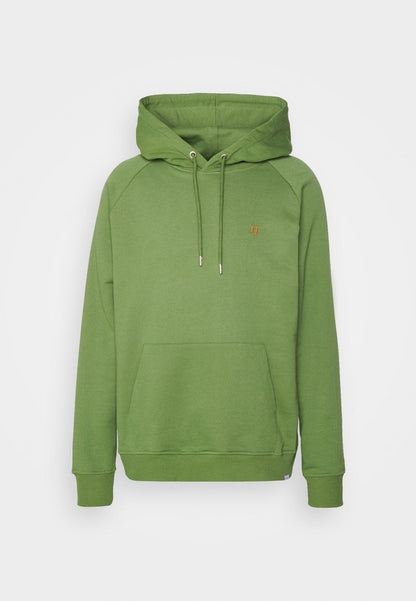 Les Deux NØRREGAARD HOODIE - Kapuzenpullover - Vineyard Green/orange