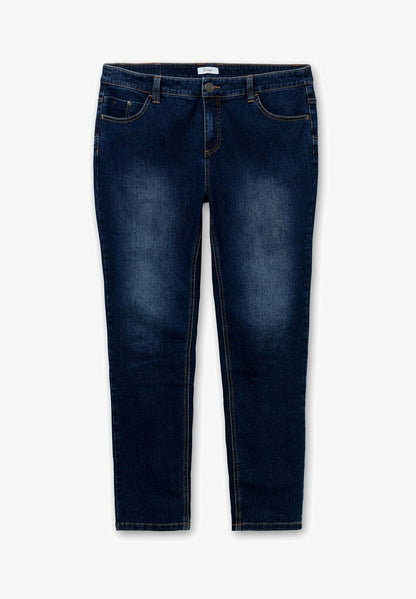 Sheego Jeans Slim Fit - Dark Blue Denim