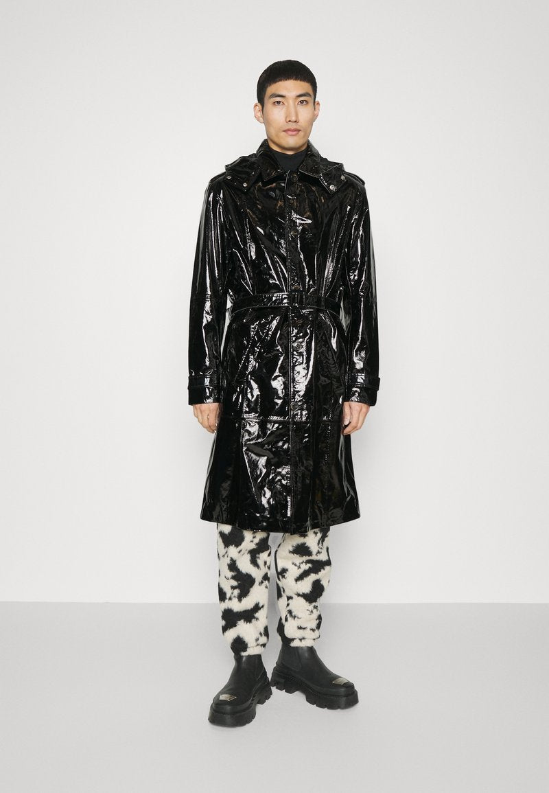  ZACH - Klassischer Mantel - Black Patent