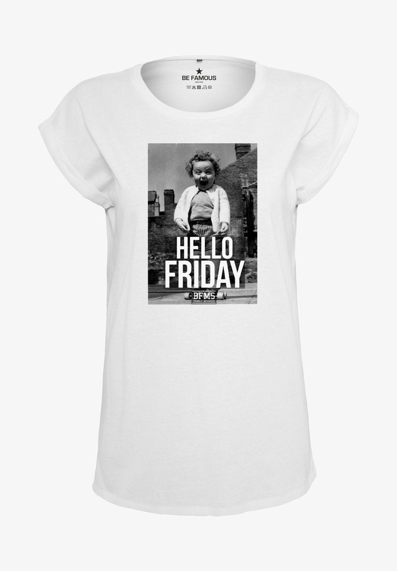  CLASSIC ROLL UP HELLOFRI - T-Shirt Print - Black