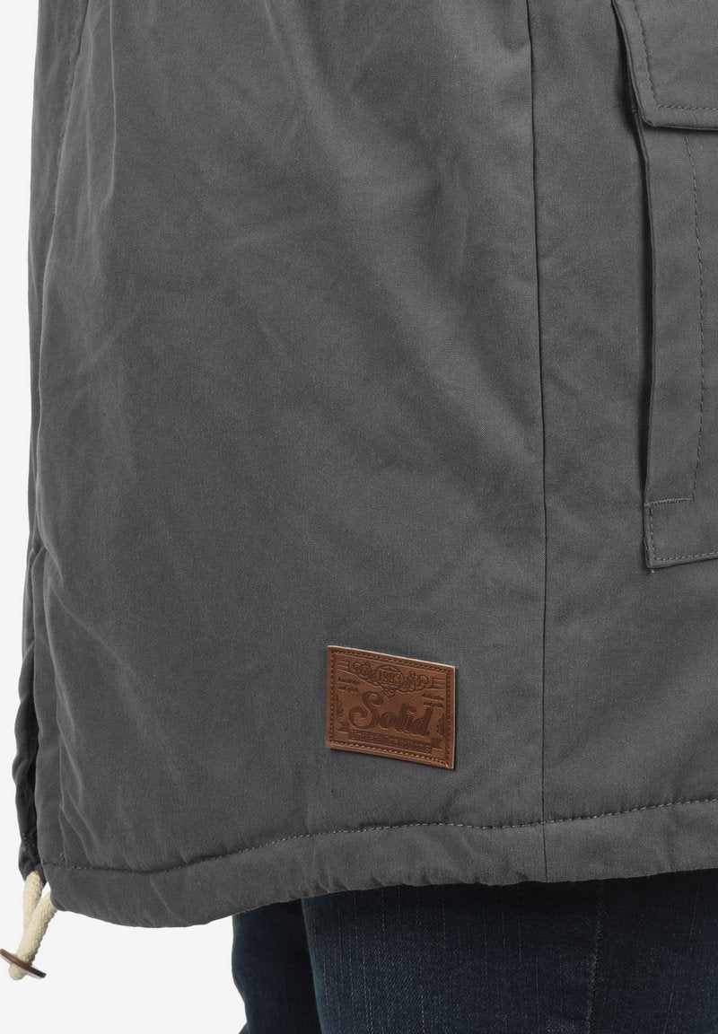 Solid SDDRY - Wintermantel - Dark Grey