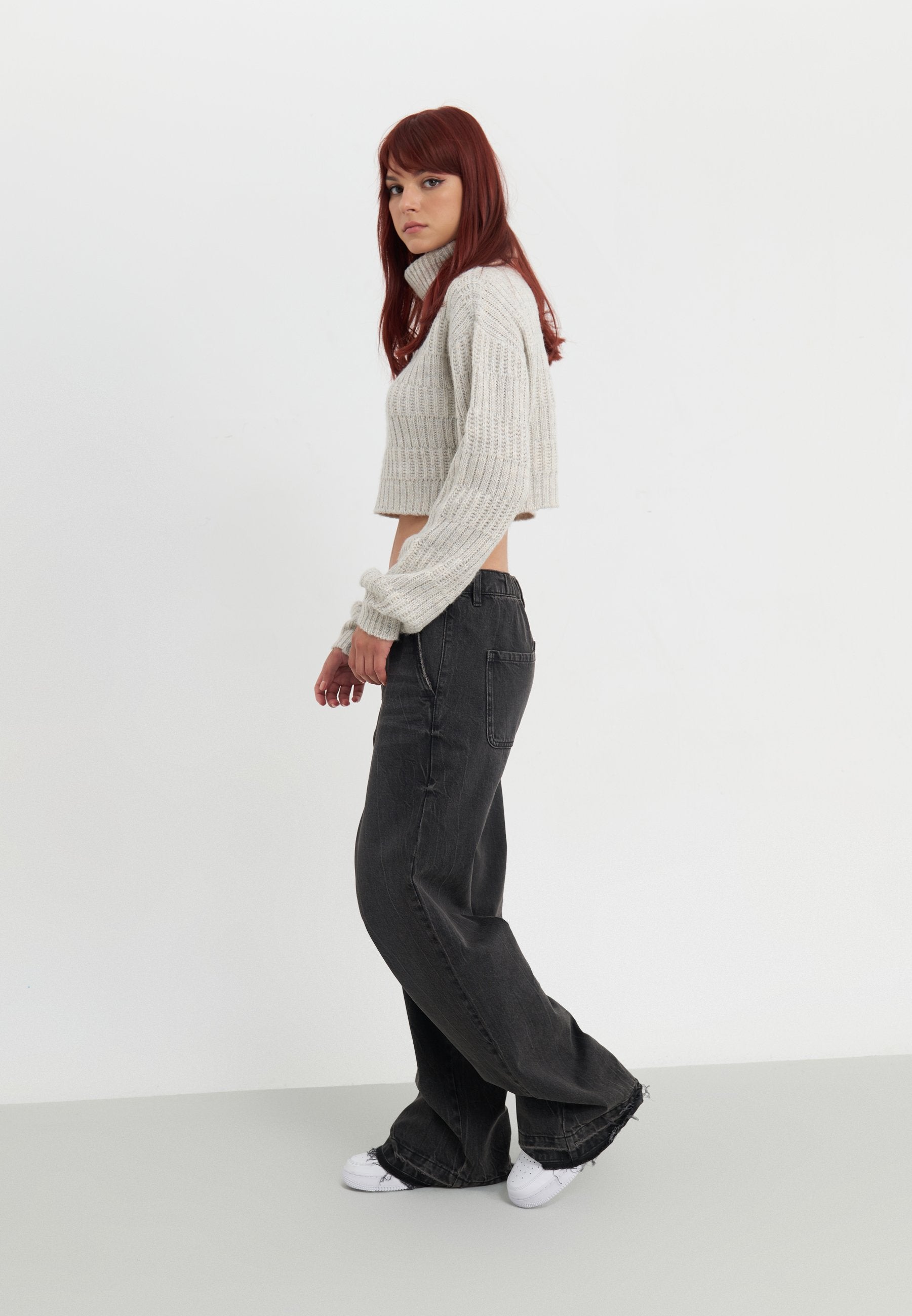 Even&Odd Wide Leg - Black Denim