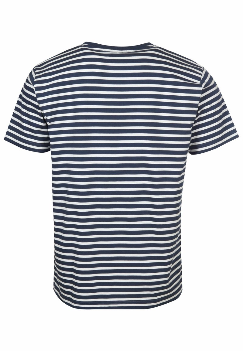 Elkline JOHANN GESTREIFT - T-Shirt Print - Darkblue White