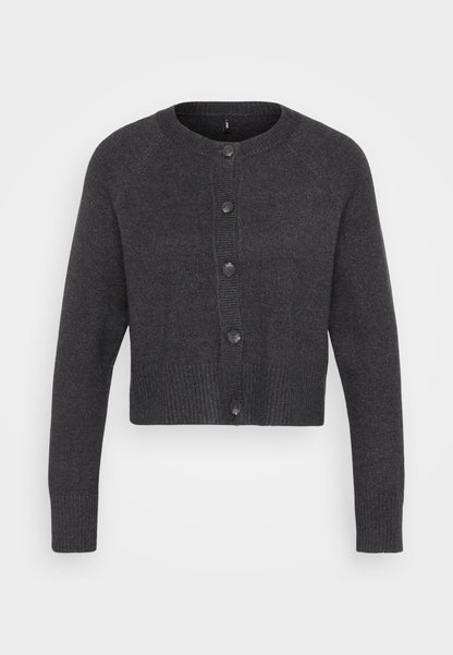 ONLY Petite ONLKATIA CARDIGAN - Cardigan - Dark Grey Melange