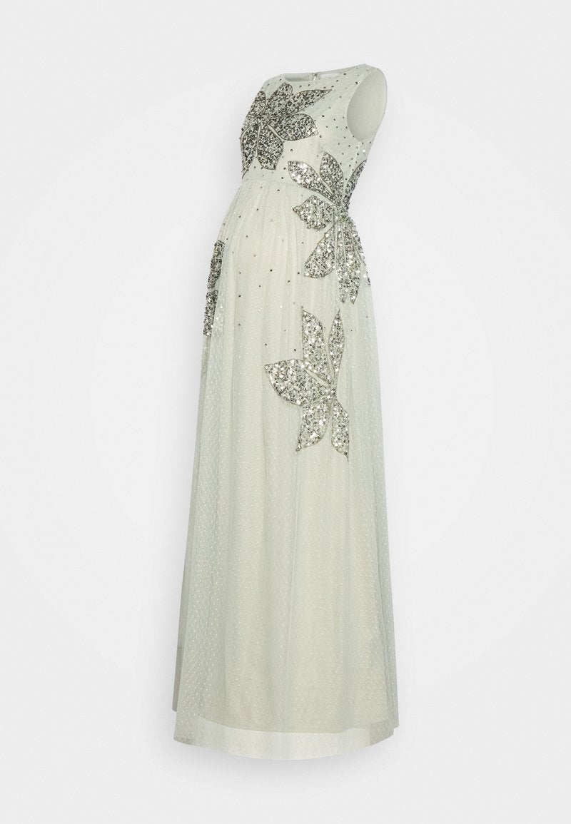  MATERNITY FLORAL SLEEVELESS SPOT MAXI - Ballkleid - Green